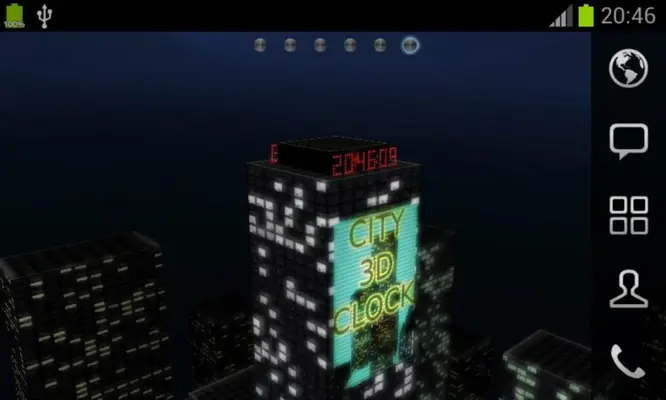 3D Night City Clock android App screenshot 0