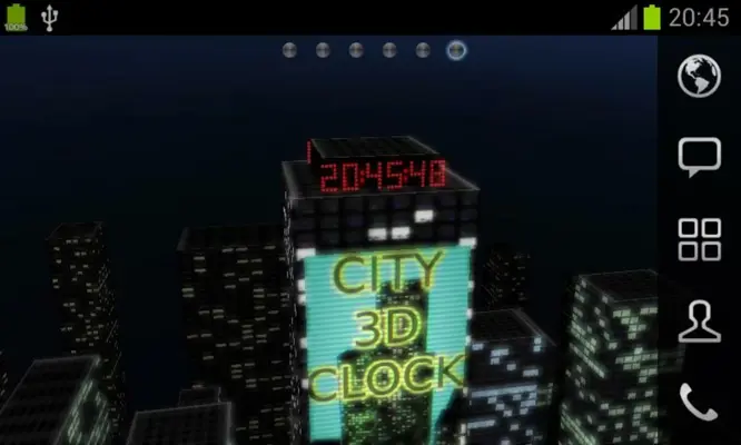 3D Night City Clock android App screenshot 1