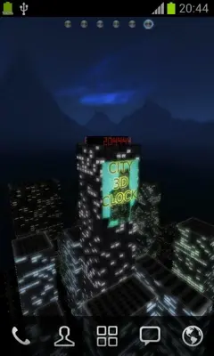 3D Night City Clock android App screenshot 3